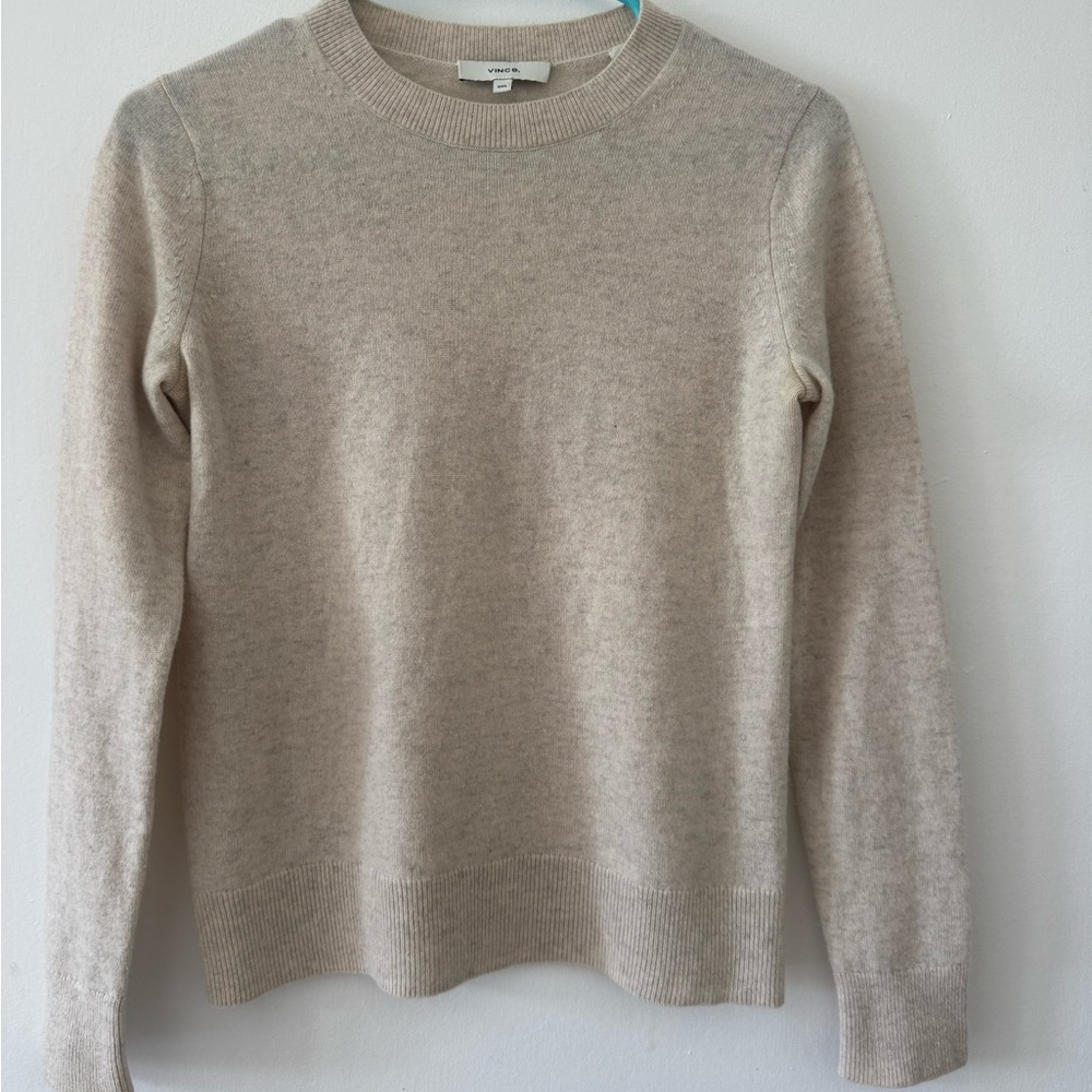 Vince Crewneck Sweater in Oatmeal Beige